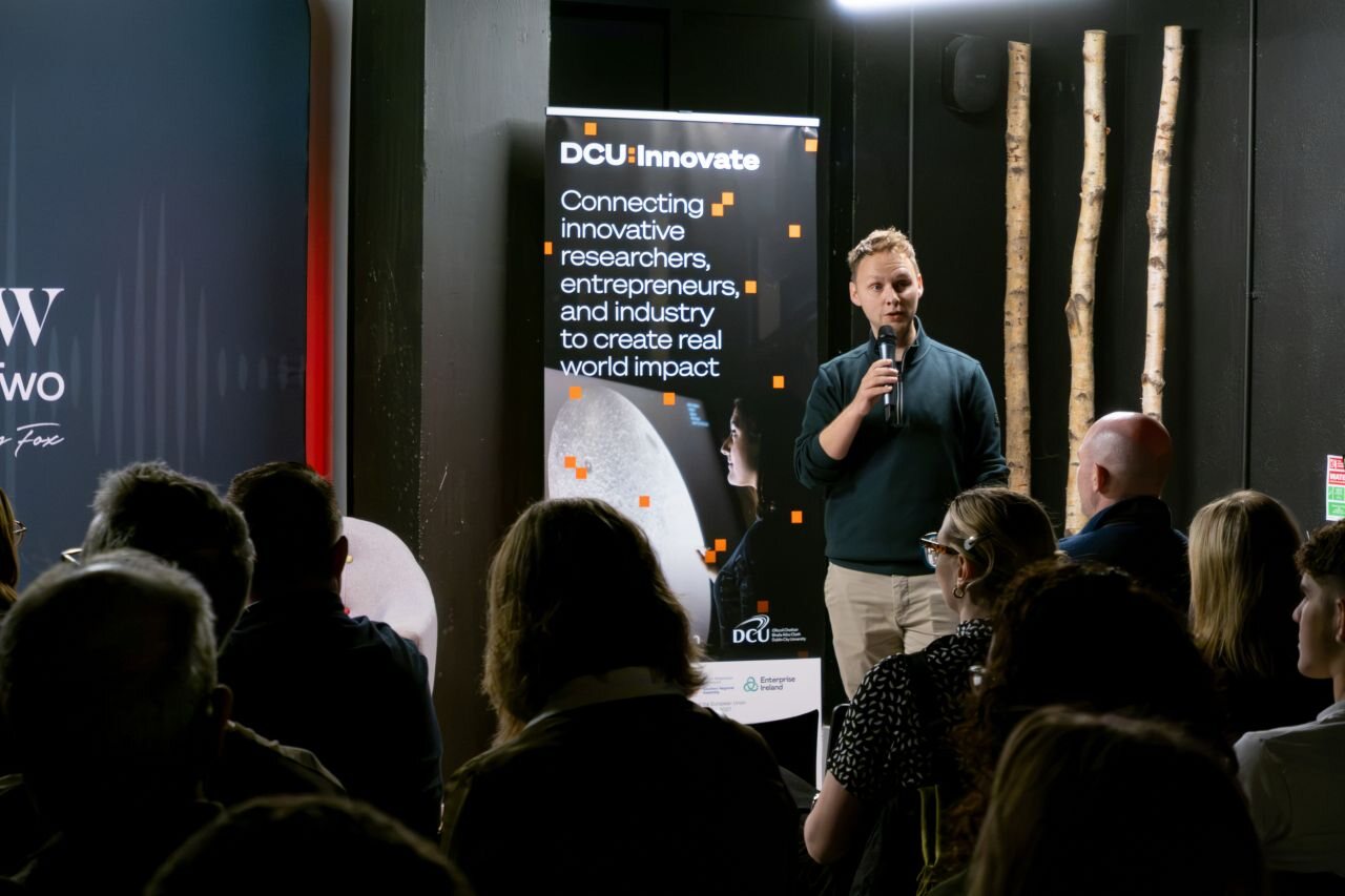 Welcoming the audience to Episode 01 at DCU Innovate Hub