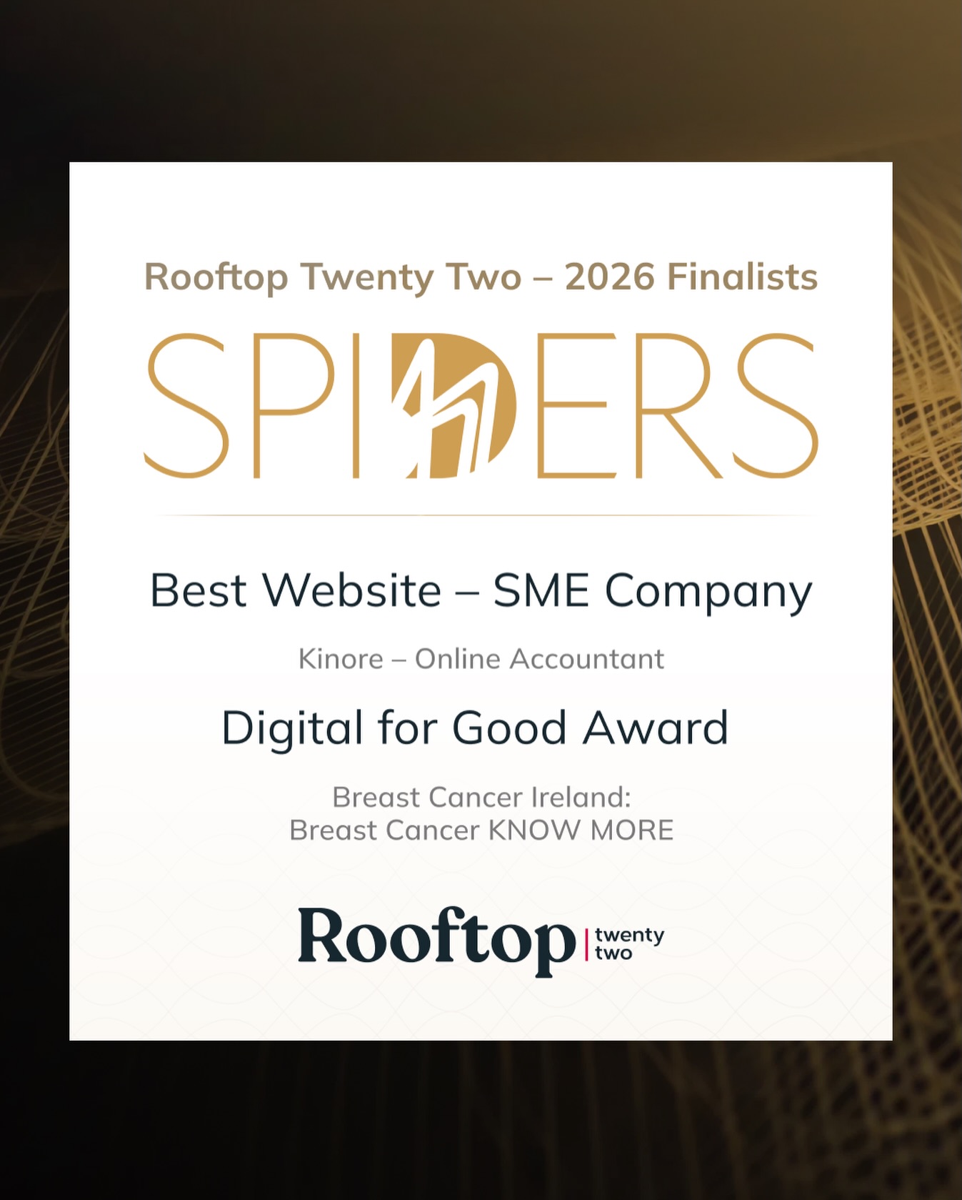 Shortlisted across two categories at the Spider Awards 2026.