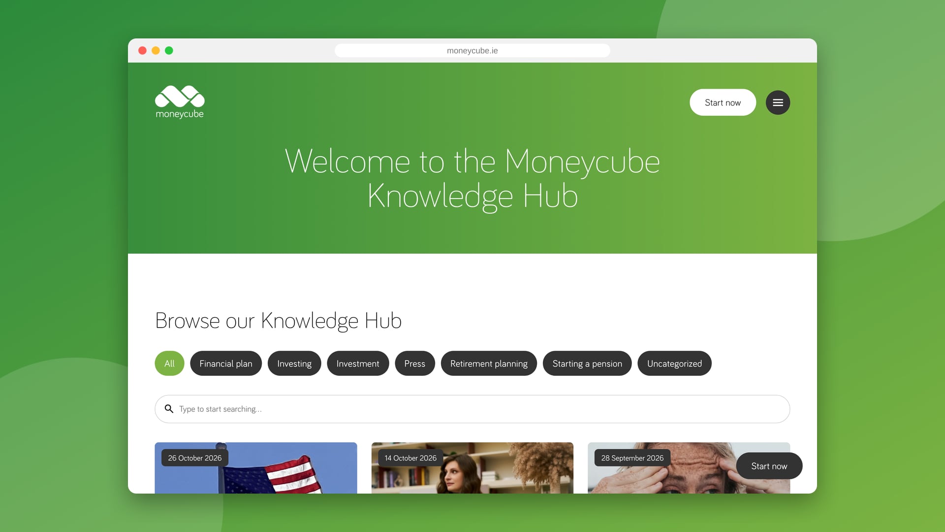 Moneycube knowledge hub