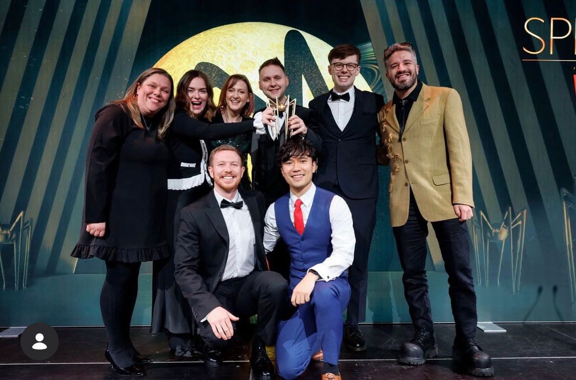 The Rooftop Twenty Two team collecting Gold at the 2026 Spider Awards